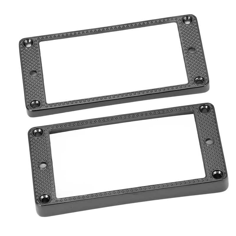 2Pcs Humbucker Pickup Ring Metal Mounting Frame Flat Bottom Replacement