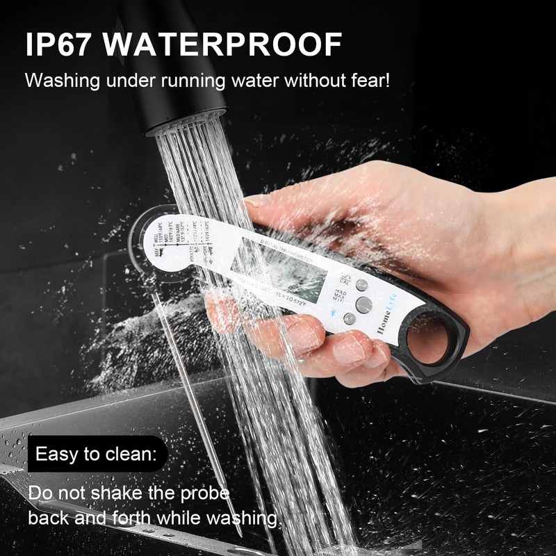 HomeLyfe Digital Meat Thermometer, IPX7 Waterproof Instant Read Food Thermometer