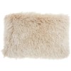 Homeroots 14" X 20" Beige Throw Pillow