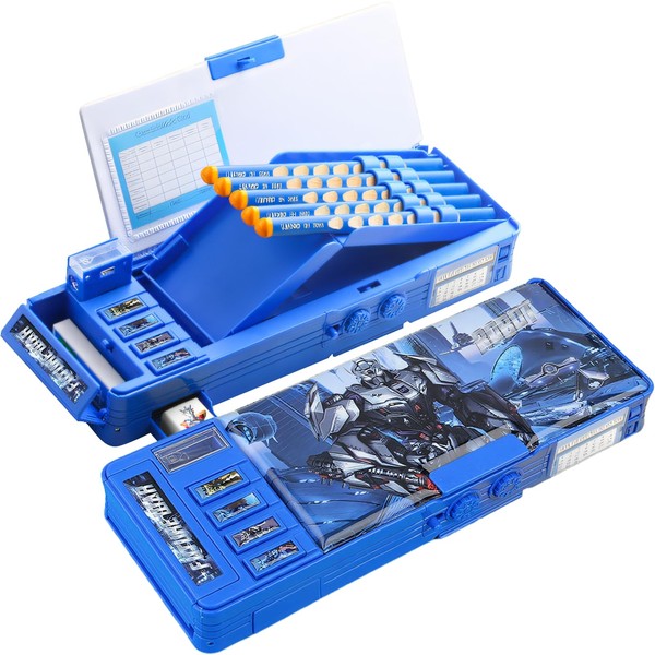 Estuche de Lápices, Multifuncional Lapiceras Organizadoras con Sacapuntas y Cerradura,