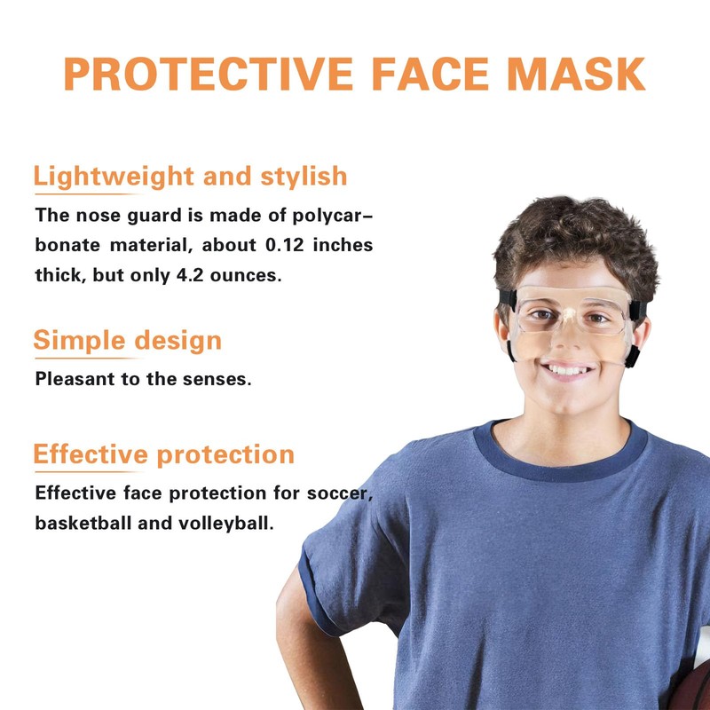 Nose Guard for Broken Nose, Protective Face Masks for Basketball