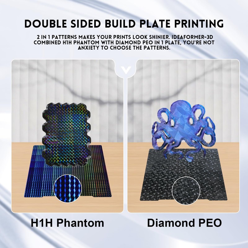IdeaFormer Double Sided Diamond PEO+Phantom H1H for Bambulab X1/X1C/X1E/P1P/P1S/A1 build