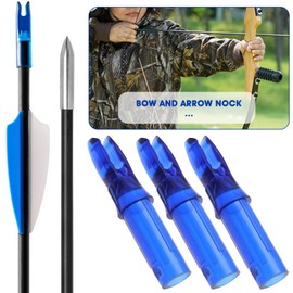 VGOL 50PCS Archery Arrow Nocks for Carbon Arrow Nocks with an Inner Diameter of 6.2mm 32mmx6.2mm Black/White/Transparent Red/Transparent Blue/Transparent Yellow