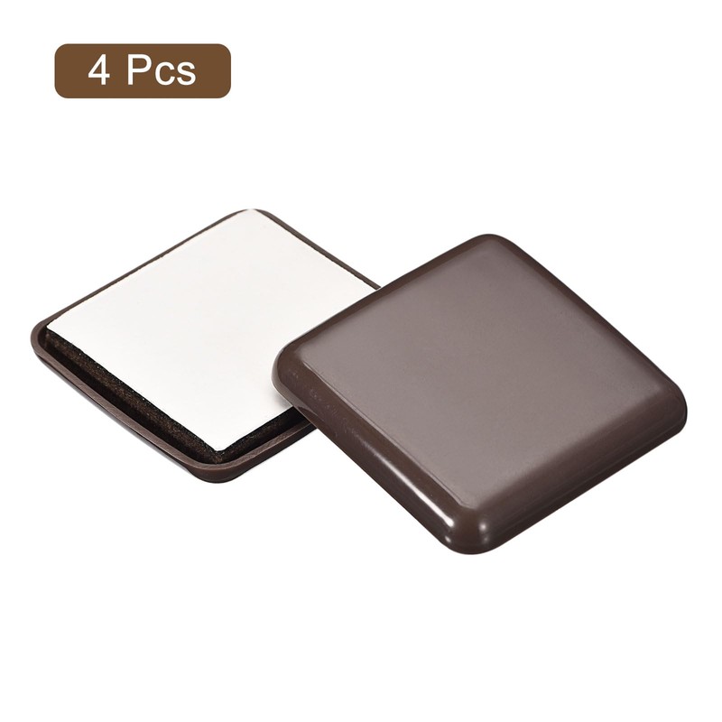 uxcell Furniture Sliders, 4Pcs 2" - Plastic Self-Adhesive Square Sliding