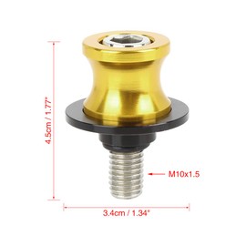 F FIERCE CYCLE 10 mm Thread CNC Voice Coil Screws Universal Gold Tone for Motorcycles
