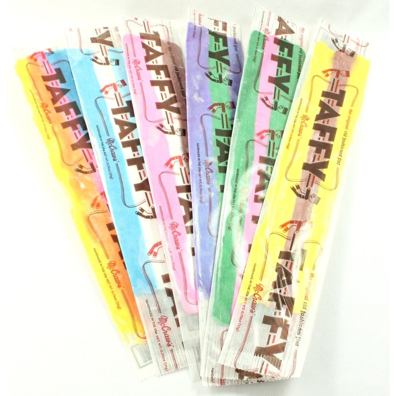 McGraws Giant Flat Taffy Candy, 24 Pack, Asst Flavors