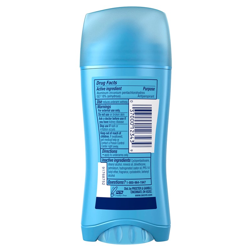 Secret Antiperspirant and Deodorant for Women, 24hr Sweat & Odor