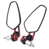 Bar End Rearview Mirrors, Side Mirrors, Aluminum Alloy Universal for