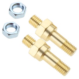 Saddgo 3/8""-16 Brass Studs Side Post Battery Terminal Bolt, Standard Battery Side Post Extender Studs for Post 2PCS/Set, approx 4.6cm/1.81in, Gold