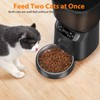 Automatic Cat Feeder, Cat Food Dispenser with Stainless Steel Bowl,