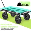 Homdox Steel Garden Cart 680 lbs Capacity Heavy Duty Garden