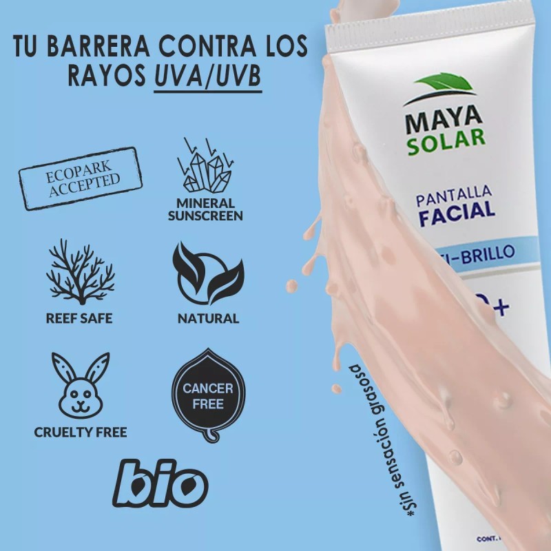 Maya Solar Protector Solar Facial Mineral Maya Solar Anti Brillo