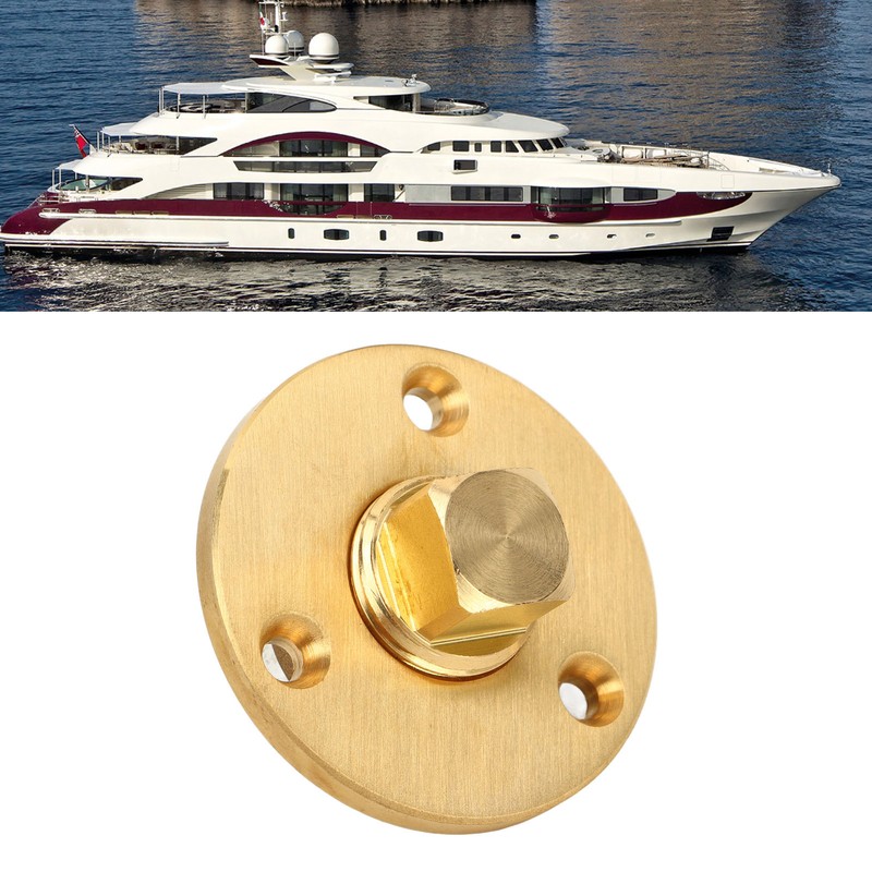 Boat Drain Plug 2 Inch With Brass Plug Oval Marine