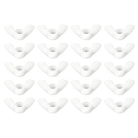 sourcing map M6x1.0" Wing Nut 25 Pcs, Nylon Butterfly Wing Nuts Fasteners Parts Hand Twist Tighten Wing Nuts for Machinery Electronic Equipment DIY, Black