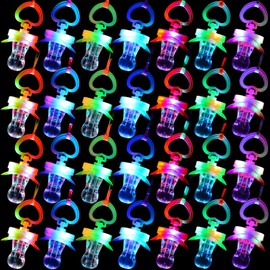 30 chupetes LED con luz LED para pacificadores, chupetes intermitentes, chupetes LED, chupetes brillantes que brillan en la oscuridad, regalos de fiesta para Halloween, Navidad, cumpleaños (6 colores