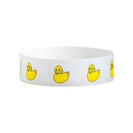 WristCo Rubber Duckies 3/4" Tyvek Wristbands - 500 Pack Paper Wristbands for Events