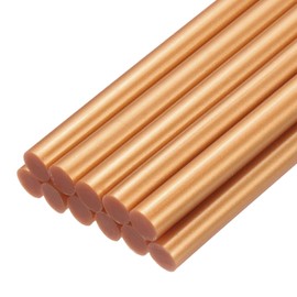 QUARKZMAN Mini Hot Glue Sticks for Hot Melt Glue Gun 7mm x 100mm Metallic Gold Pack of 12