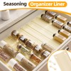 MIUKAA 33 Pack Adjustable Spice Liner, Slip-Proof Spice Drawer Organizer,
