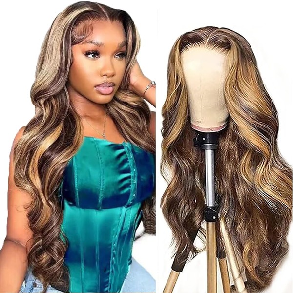 AiPliantfis Body Wave Human Hair Wig Blonde Real Hair Women's