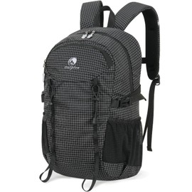 Outplea 20L Small Waterproof Hiking Backpack Men, Lightweight Small Travel Backpack for Outdoor, Black