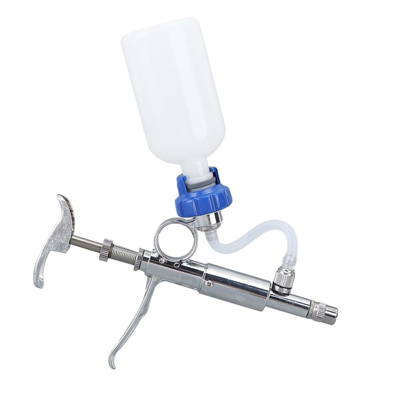 Adjustable Continuous Injection Syringe Stainless Steel Plastic Animal Syringe 5ml