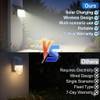 JUMGUN Solar Flood Lights Outdoor Dusk to Dawn, with Adjustable