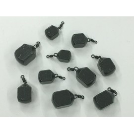 TMC Pack of 10 x Square Swivel Casting Ledger for Fishing. Sizes 1.1oz - 3oz. Carp/coarse fishing