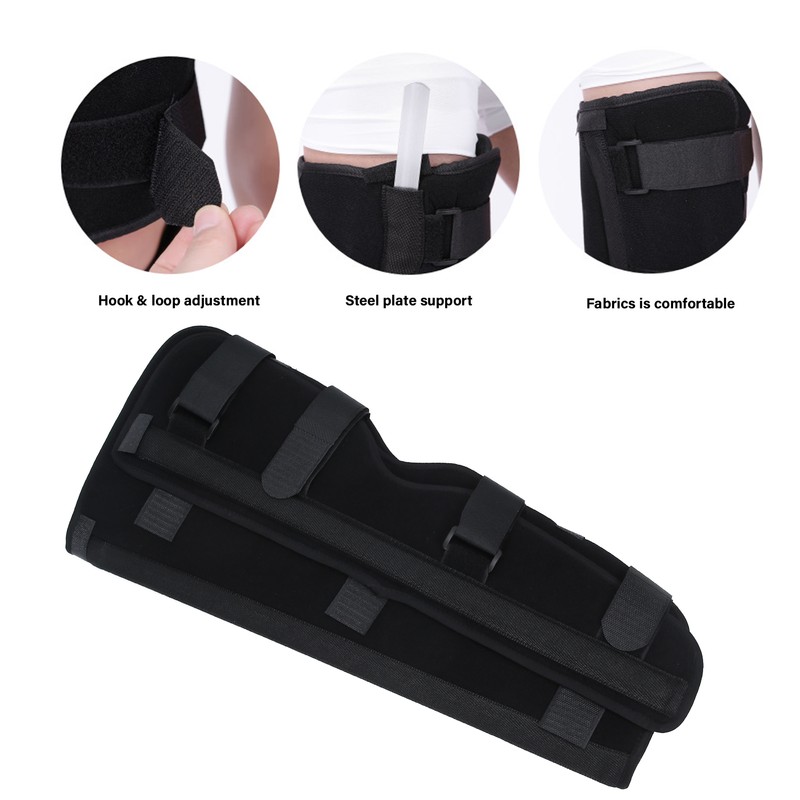 Knee Brace Adjustable Postoperation Fracture Sprain Knee Splint Immobilizer SupportL