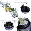 SEEPAR Water Bottle 1L with Time and Hydration Markers, Leak-Proof