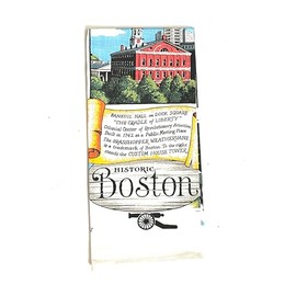 Historic Boston Destinations Souvenir Tea Towel 100% Cotton