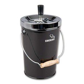 Ashtray XXL Format Spinning Ashtray 20 cm Metal Black / Chrome