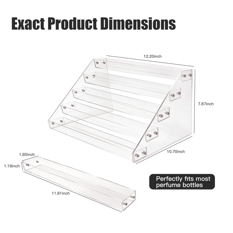 Dojomadf 5 Tiers Acrylic Transparent Perfumes ( 30/ 50 mL)