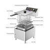 TANGME Commercial Deep Fryer 1750W Electric Countertop Fryer 12.7Qt Heavy