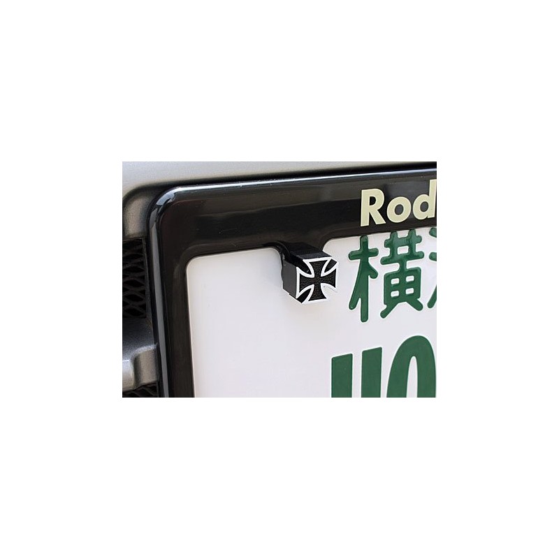 License Plate Bolt Iron Cross Black _ NB – aa113ic