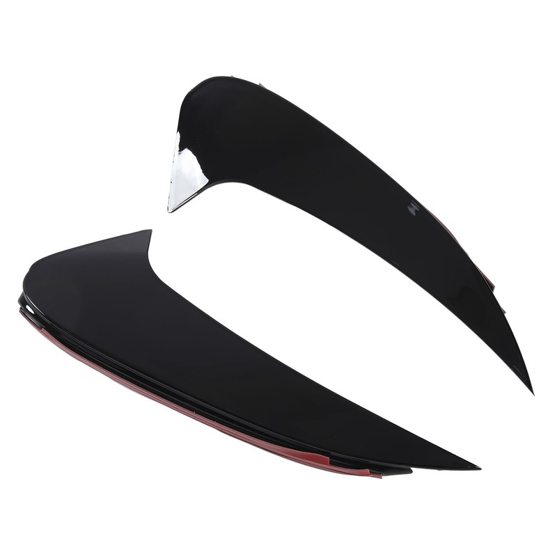 Pair of Rear Bumper Air Vent Spoiler Splitter Glossy Black