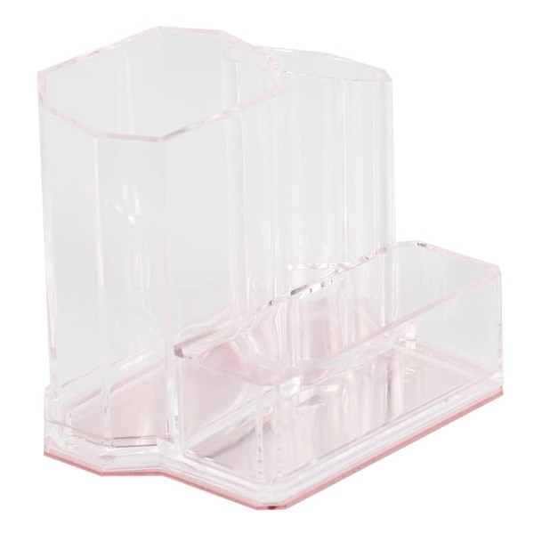 Home Basics Plastic Cosmetic Organizer with Rose Bottom | Separate