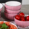 AWHOME Ceramic Bowl Blue 4.5in Set of 4 (Pink, 4.5in)