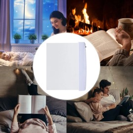 Juesi Flat Book Light for Reading in Bed at Night Clear LED Full White