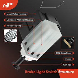 A-Premium Brake Light Switch Lamp Compatible with Jeep WK2 Series Grand Cherokee & Dodge Durango, 2011 2012 2013, 6 Pins