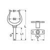 MOTIVEX Set of rowing fork made of aluminium investment cast