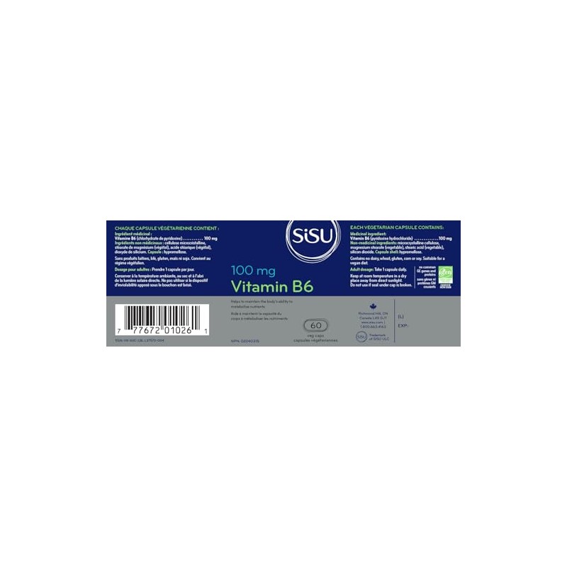 SISU SISU Vitamin B6 100mg