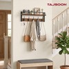 Tajsoon Coat Hanger Wall Mount with Shelf and Guardrail, 16.3"