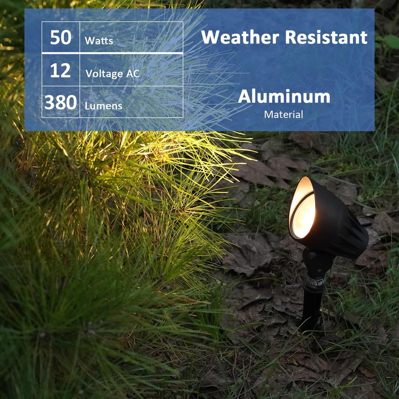 Low Voltage Landscape Spotlight 50W Halogen Floodlight 12V Metal Landscape