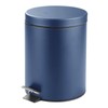 mDesign Pedal Bin — Metal Waste Bin with Pedal, Lid