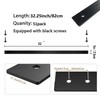 Fojely 51 Pack Deck Balusters 32.25"x1" Strip Baluster, Black Metal