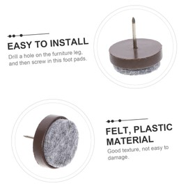 SEWACC 50pcs Non Slip Felt Chair Pads Durable Floor Protectors for Furniture Noise Reduction for Tables Chairs Sofas Diameter for Home Use