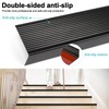 Heainaiyoo Black 36" Metal Stair Nosing, Aluminum Stair Edge Trim