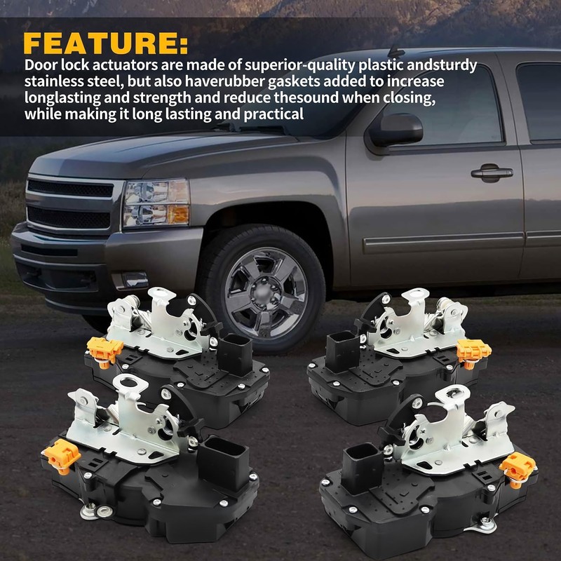 Jecoupoon 4 Pcs Front and Rear Door Lock Latch Actuator