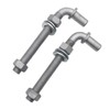 2PCS Qlvily 6" J-Bolt Post Hinge, 5/8" Male Pin J-Bolt