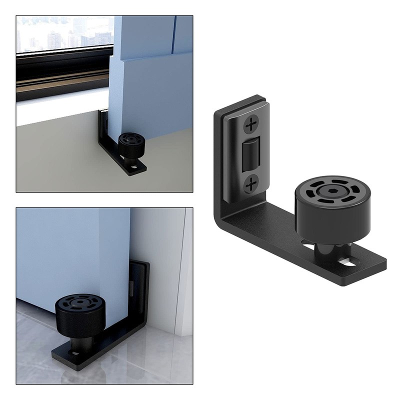CCJH Sliding Barn Door Floor Guide Adjustable Wall Mount Flush